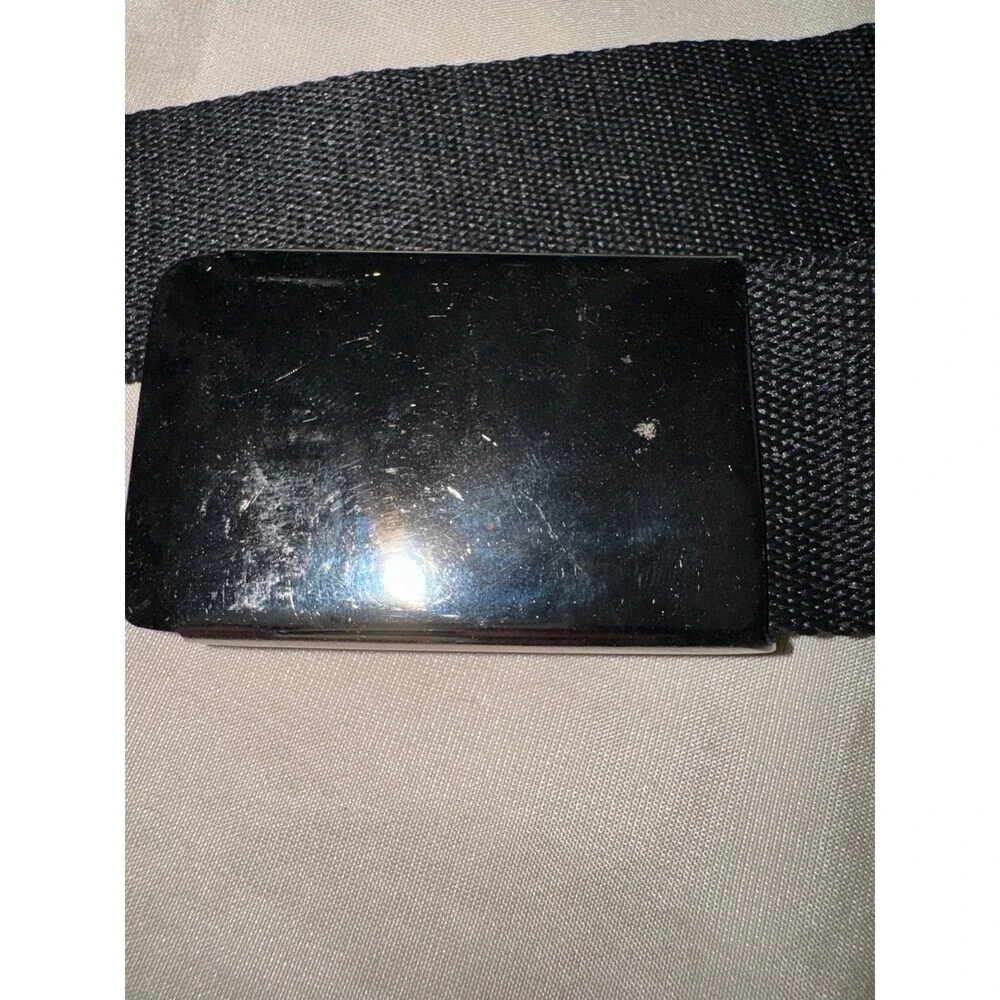 NAGA Fighter web woven black‎ and gray buckle down belt